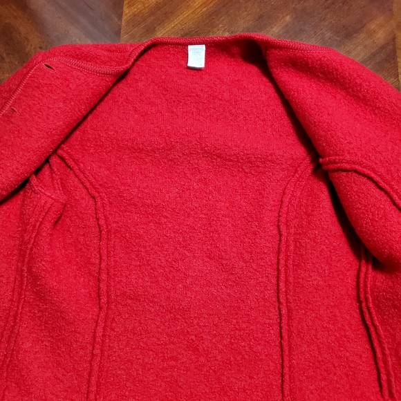 Lands End Women's Petite Vintage 100% Wool Button Front Blazer Cardigan Jacket - Picture 7 of 10